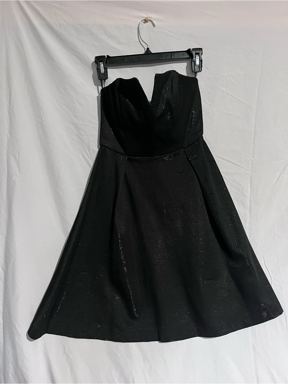 Everly Strapless Sweetheart Black A-Line Dress